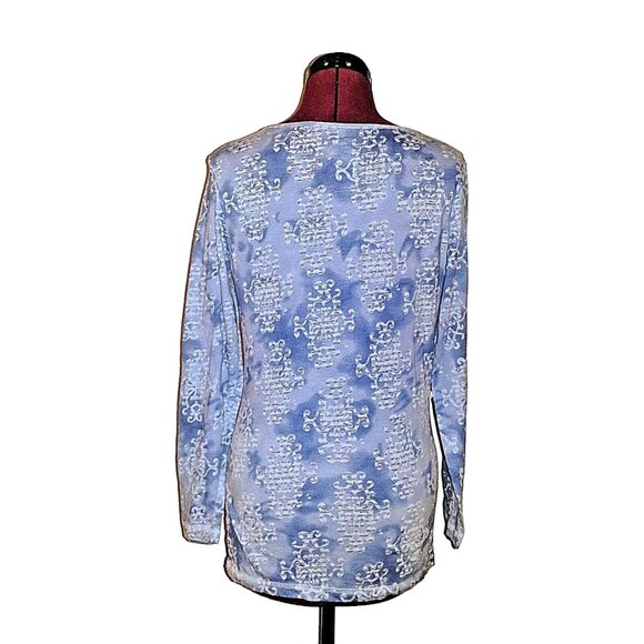 Danskin Now Top Multicolor Women Size Medium  Cotton Blend Long Sleeve - Picture 3 of 7